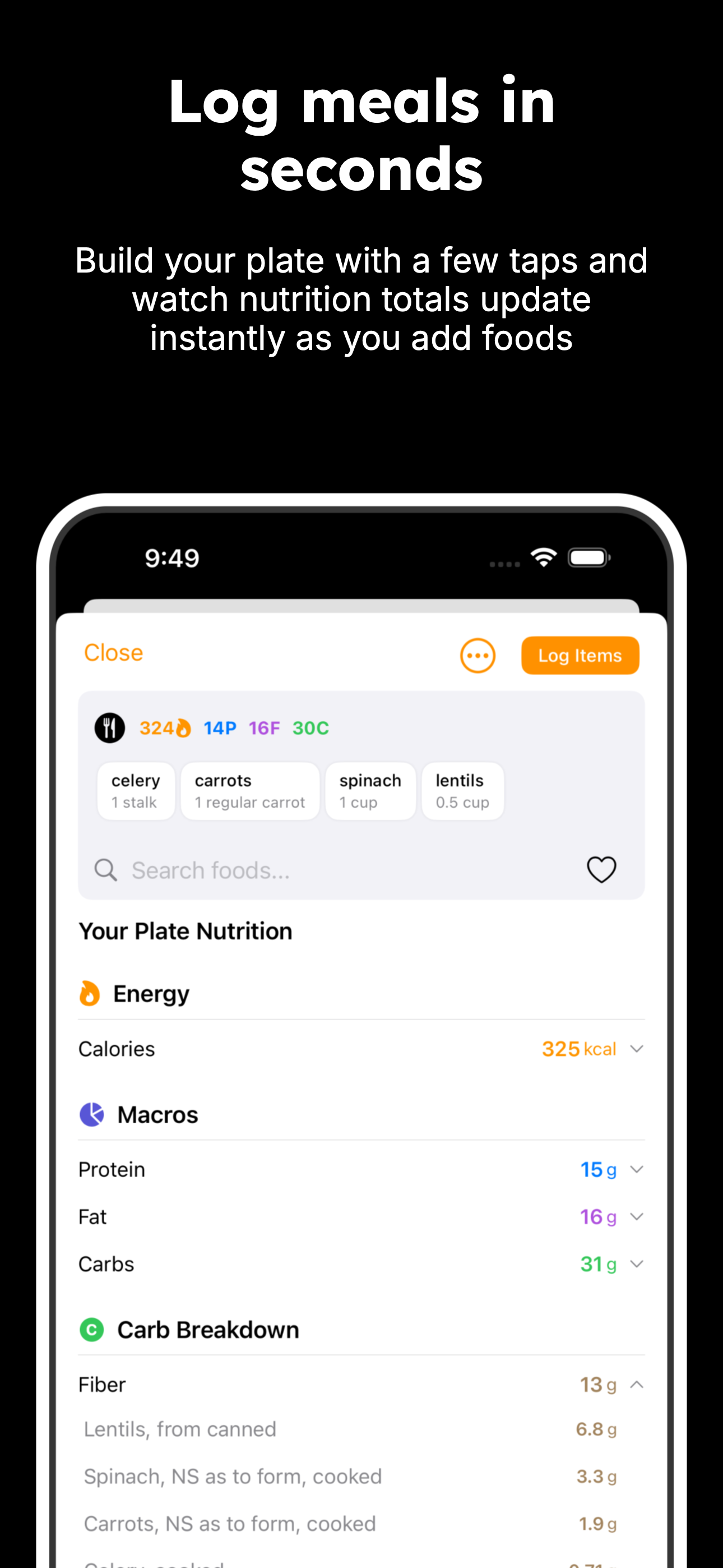 Effortless Meal Logging
